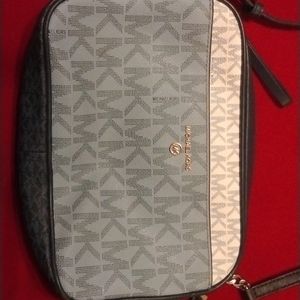 Navy blue and black Michael kors purse